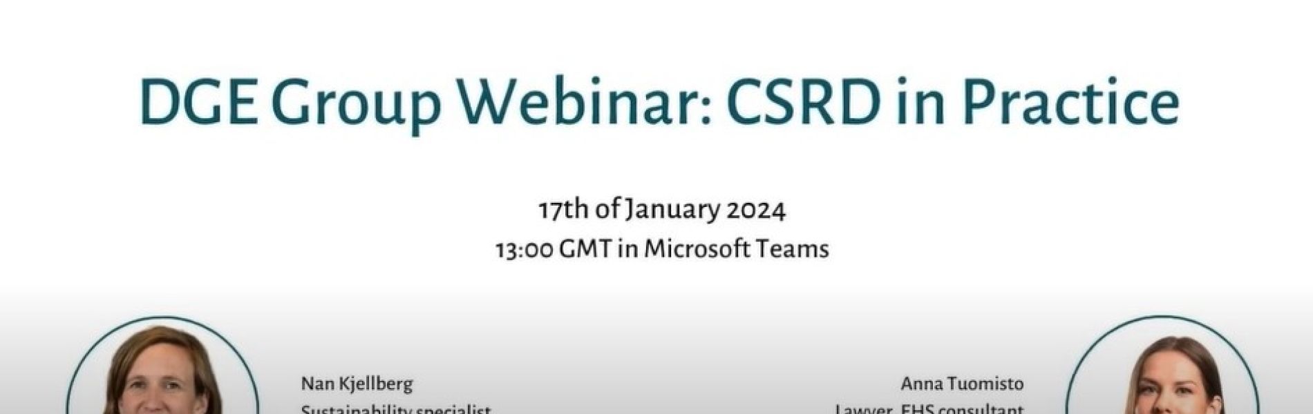 CSRD webinar