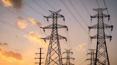 Power Lines at Sunset