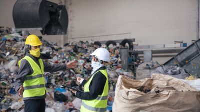 sorting recycling materials