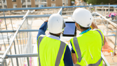 safety professionals on construction site