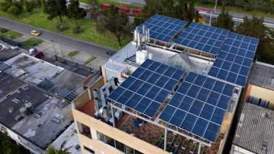 solar panels on business roof