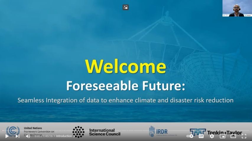 Foreseeable Future – Seamless integration of data to enhance climate and disaster risk reduction